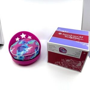 American Girl Doll 2-Piece Pink Chair Pet Dog Cat Animal Bed W/ Galaxy Cushion